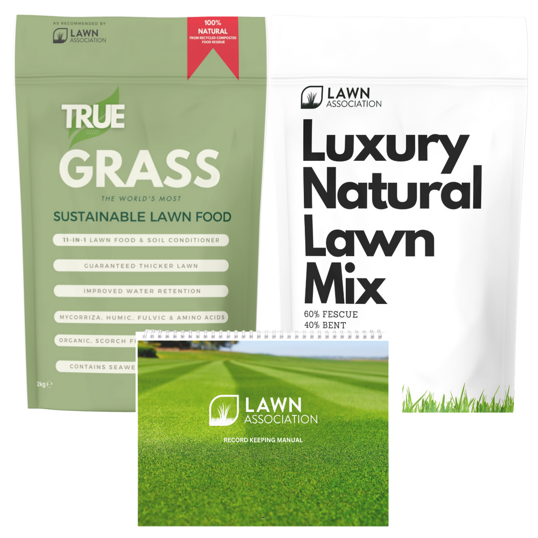 TRUE Grass, Luxury Natural Lawn Mix 60:40 & Record Keeping Manual
